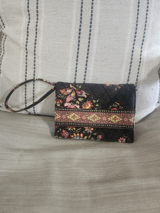 Vera Bradley Handbags - Vera Bradley Vtg. Retired CHOCOLATE Wristlet